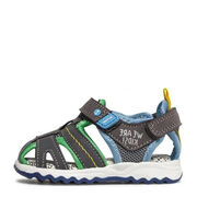 Garvalin 222805-B SANDALIA CERRADA GRIS Y AZUL ELECTRICO (MAT)