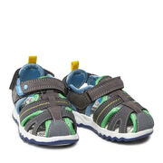 Garvalin 222805-B SANDALIA CERRADA GRIS Y AZUL ELECTRICO (MAT)