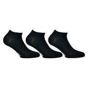 FILA F1709-200 BLACK INVISIBLE SOCKS "FILA"MERCERIZED COTTON 3 PAIRS PER PACK