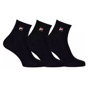 FILA F1763-200 BLACK QUARTER UNISEX "FILA" 3 PAIRS PER PACK