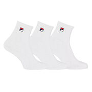 FILA F1763-300 WHITE QUARTER UNISEX "FILA" 3 PAIRS PER PACK