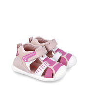 Biomecanics 242155-C SANDALIA SPORT BLANCO Y FUCSIA (REJILLA)