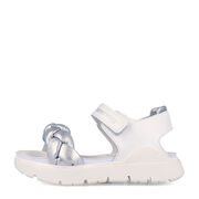 Biomecanics 262220-B313 SANDALIA PALA TRENZA BLANCO Y PLATA (NAPA)