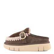MOU MU.FW531028A/MOCHA Bounce clog suede&curly sheeps