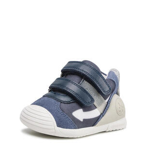 Biomecanics 222158-A ZAPATO VELCROS AZUL MARINO Y OCEAN (REJILLA Y SAUVAGE)