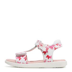 Garvalin 222412-A SANDALIA LAZOS BLANCO Y MARIPOSAS (NAPA Y ESTAMPADO)
