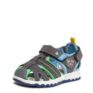 Garvalin 222805-B SANDALIA CERRADA GRIS Y AZUL ELECTRICO (MAT)