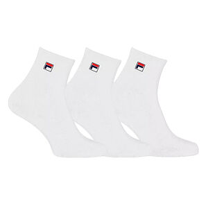 FILA F1763-300 WHITE QUARTER UNISEX "FILA" 3 PAIRS PER PACK