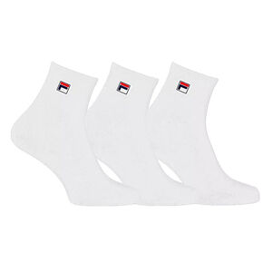 FILA F1763-300 WHITE QUARTER UNISEX "FILA" 3 PAIRS PER PACK