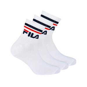 FILA F9398-300 WHITE "FILA" UNISEX QUARТЕR SOCKS 3 PAIRS PER РАСК