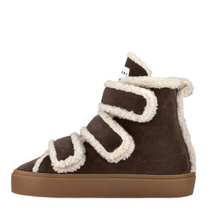 Inuikii 1001.002.0161.152 SHEARLING VELCRO HIGH, Dark Brown