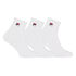 FILA F1763-200 BLACK QUARTER UNISEX "FILA" 3 PAIRS PER PACK