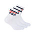 FILA F9398-400 GREY "FILA" UNISEX QUARТЕR SOCKS 3 PAIRS PER РАСК