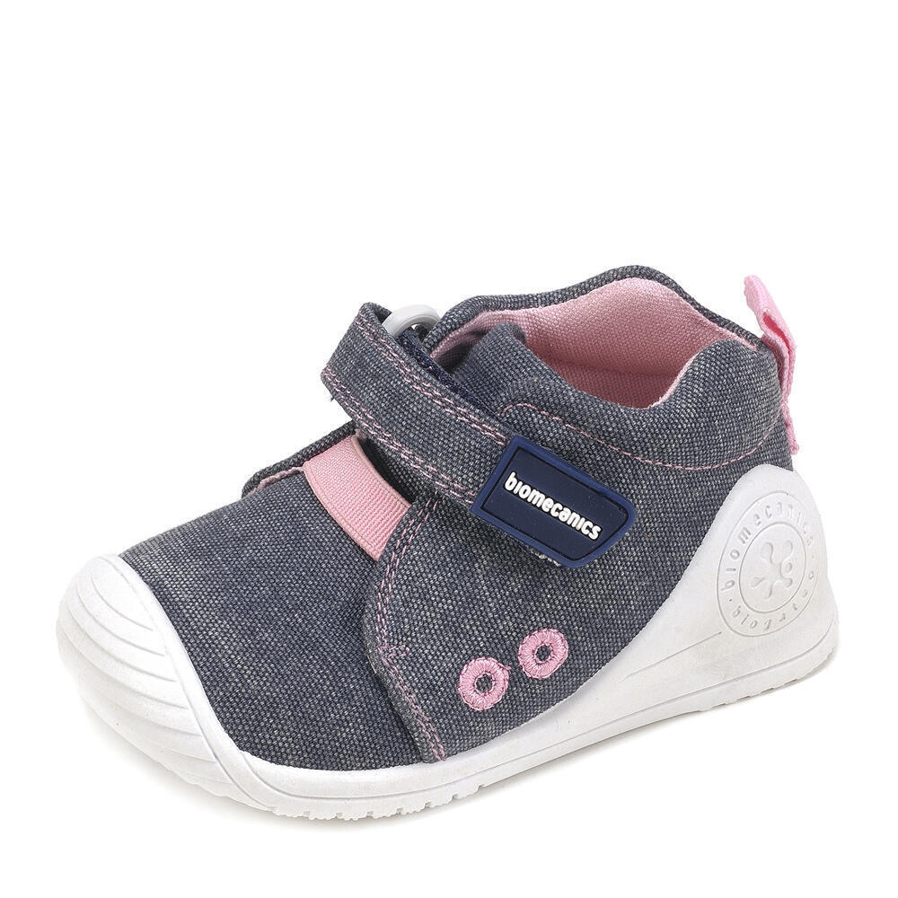 Biomecanics 182121 ZAPATO ELASTICO AZUL MARINO Y ROSA (LONA)