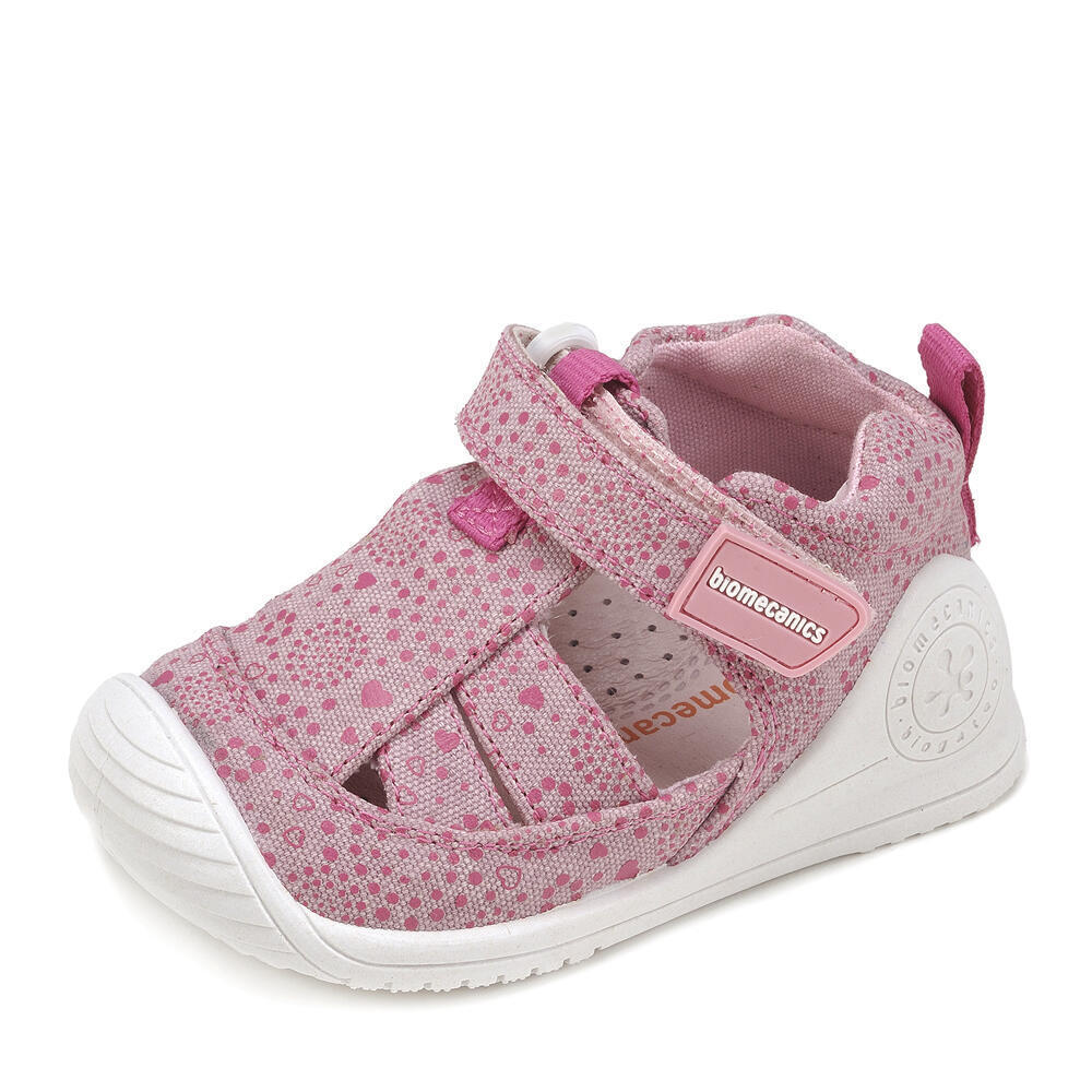 Biomecanics 182124 ZAPATO SANDALIA ROSA Y PUNTOS (LONA Y ESTAMPADO)