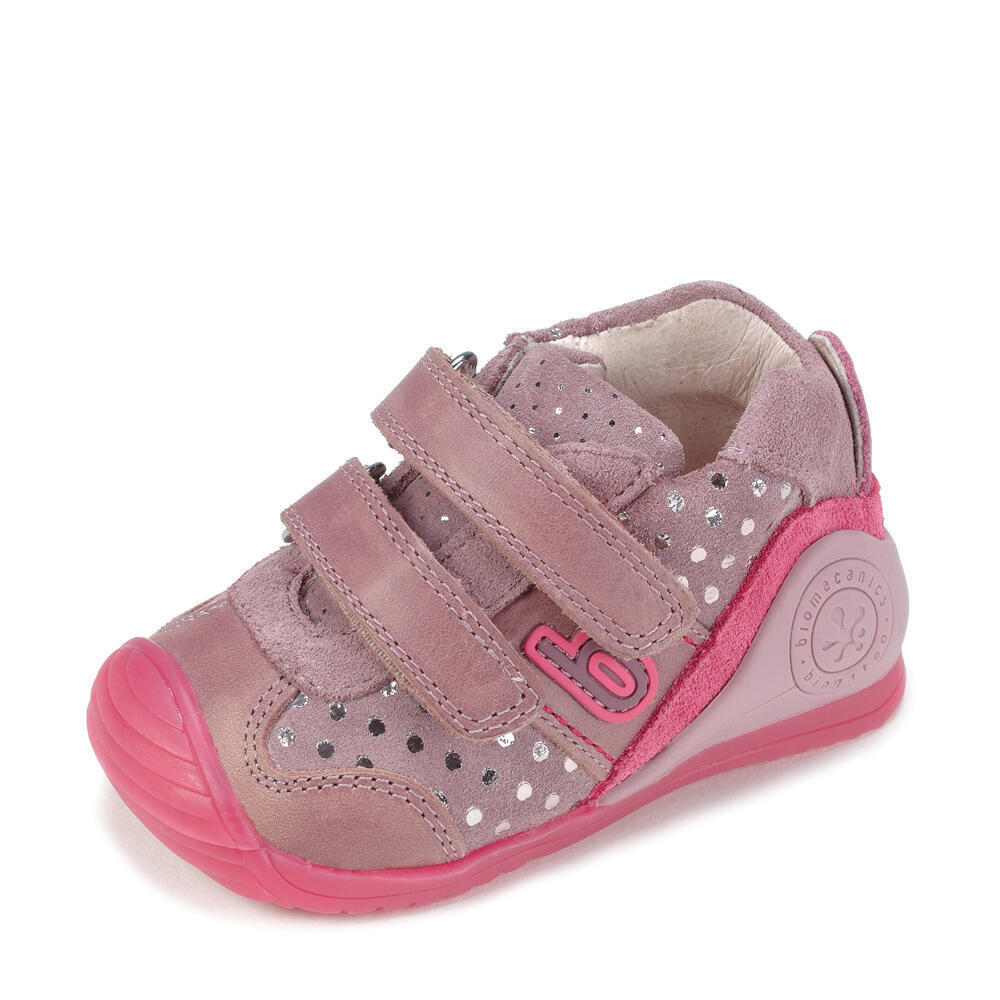 Biomecanics 181144-C ZAPATO VELCROS PUNTOS MALVA (WAX NATURAL)