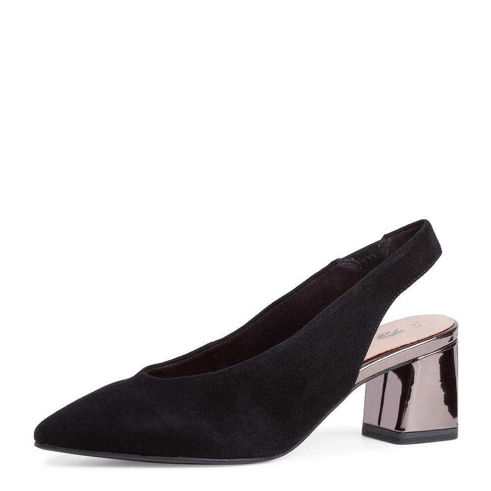 Tamaris 29619-027 BLK SUEDE/GALV