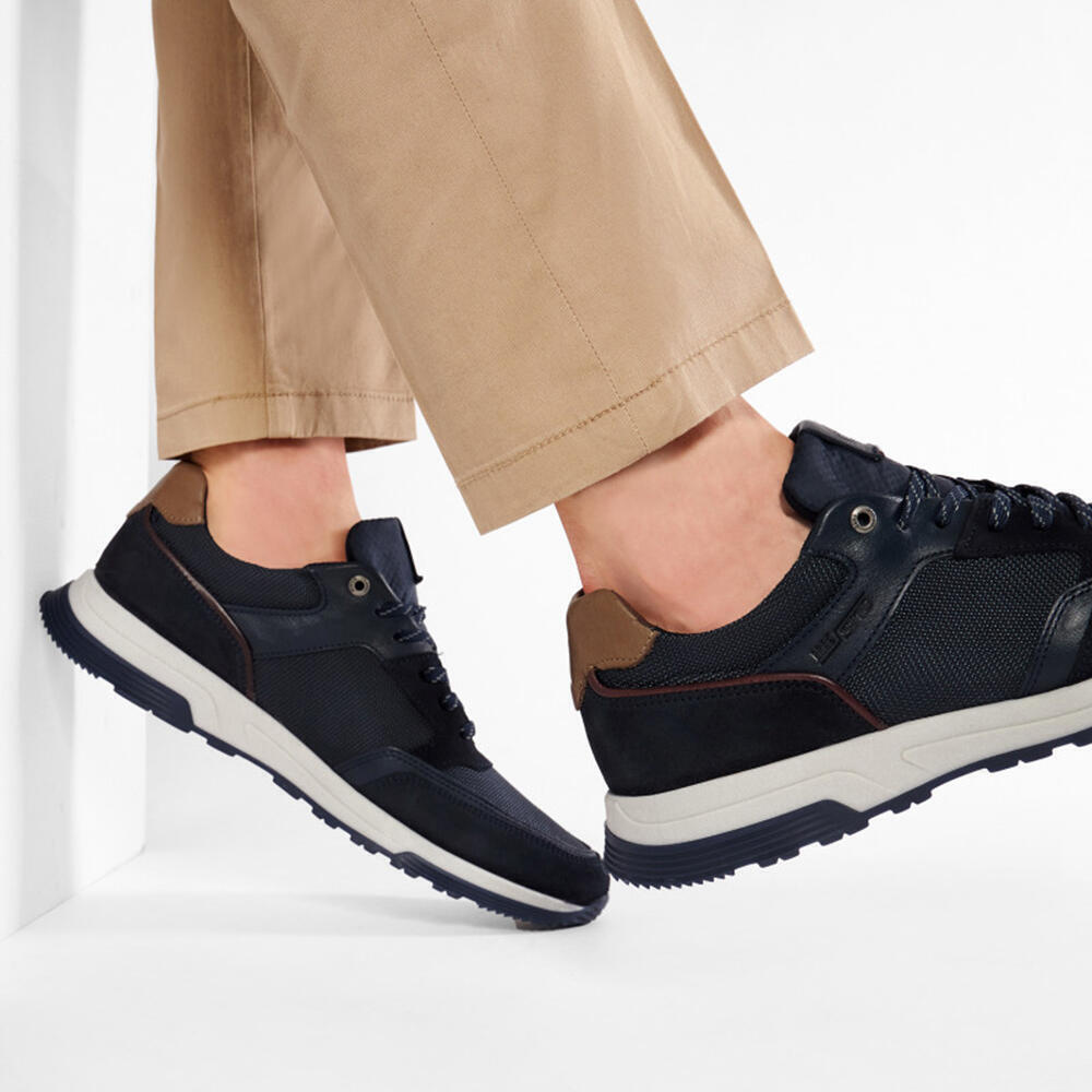 Salamander 31-54905-22 COW SUEDE.MESH NAVY,NAVY