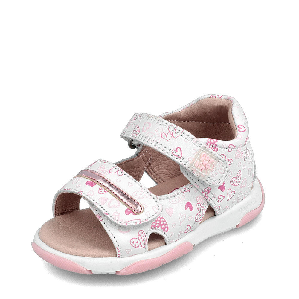 Garvalin 202324-B SANDALIA ESTAMPADA BLANCO Y CORAZONES (SAUVAGE Y ESTAMPADO)