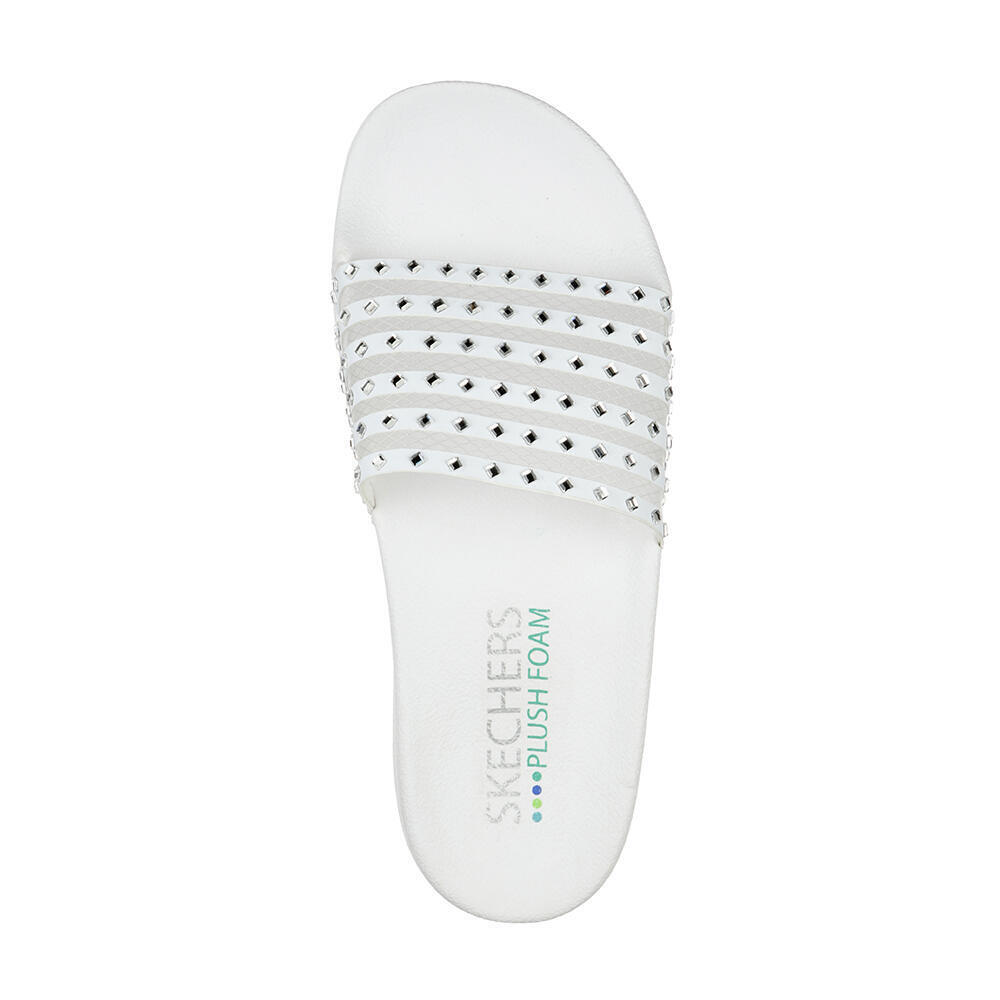 Skechers 119194-WHT-POP UPS-SHEER