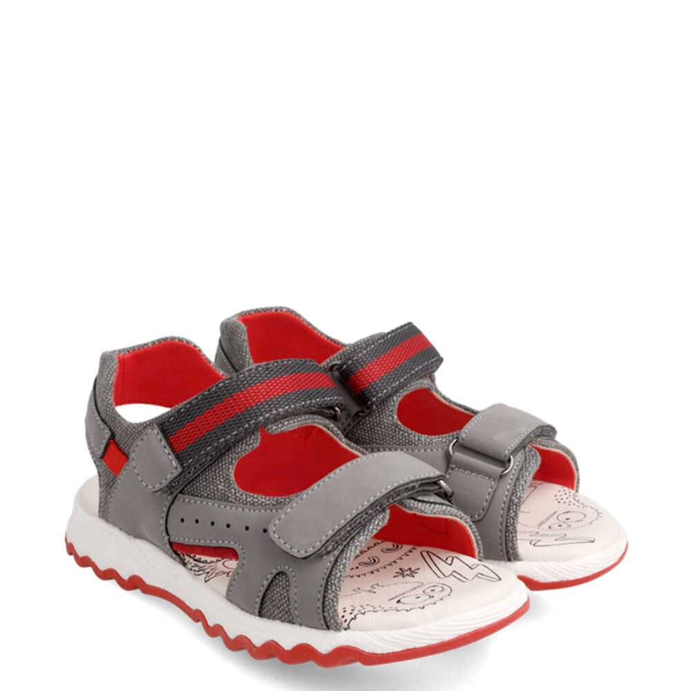 Garvalin 222652-B SANDALIA VELCROS GRIS (MAT)