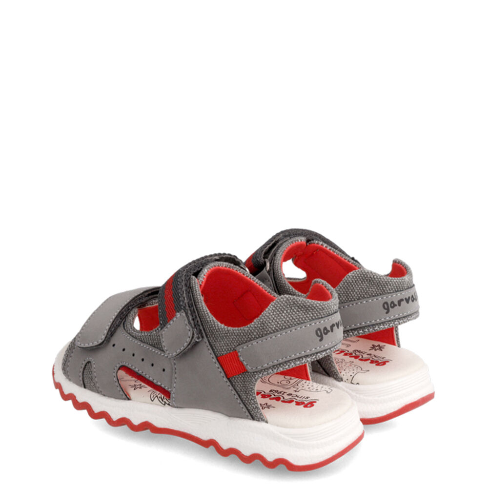 Garvalin 222652-B SANDALIA VELCROS GRIS (MAT)