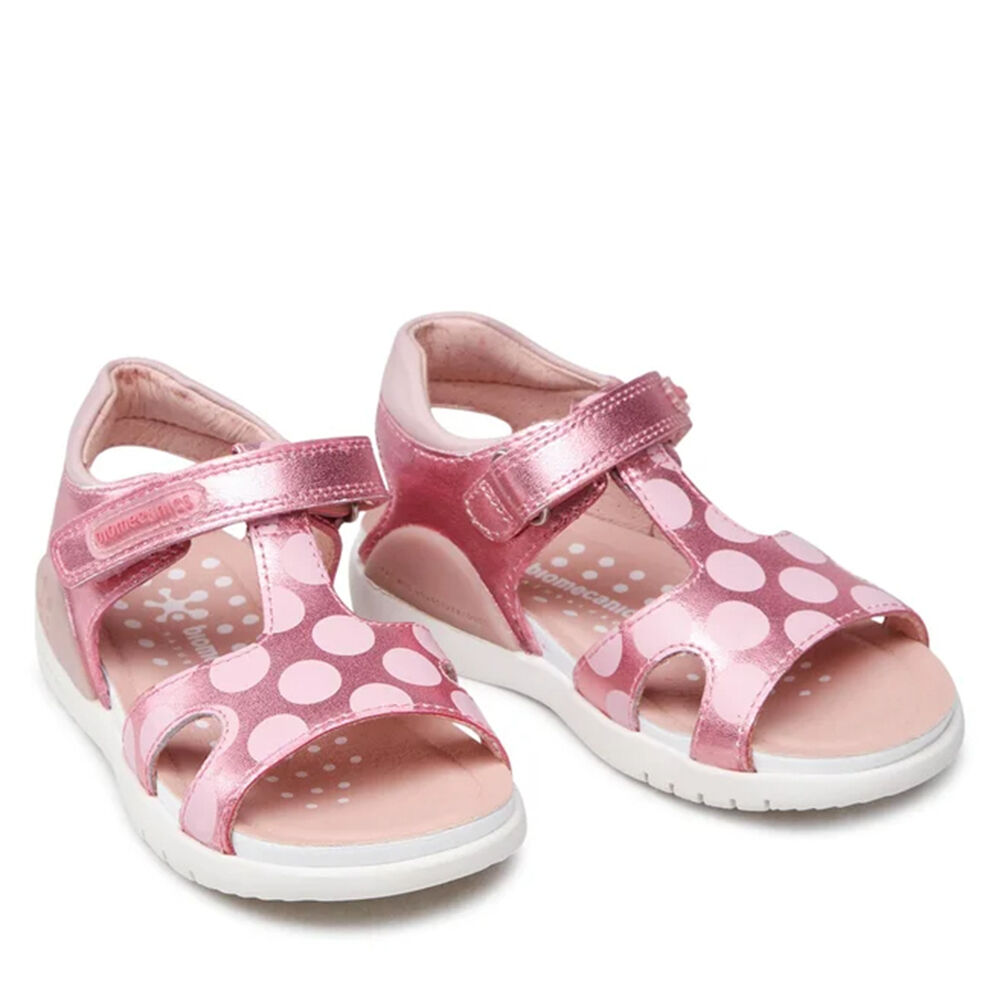Biomecanics 222209-A SANDALIA PUNTOS ROSA Y PUNTOS (METALCRIS Y ESTAMPADO)