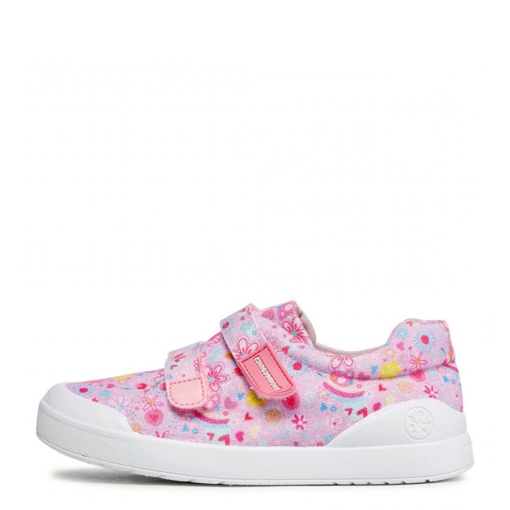 Biomecanics 222271-A ZAPATO ESTAMPADO ROSA Y FLORES (PIQUE Y ESTAMPADO)