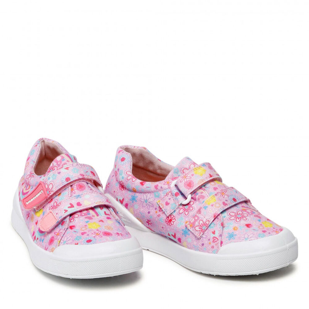 Biomecanics 222271-A ZAPATO ESTAMPADO ROSA Y FLORES (PIQUE Y ESTAMPADO)