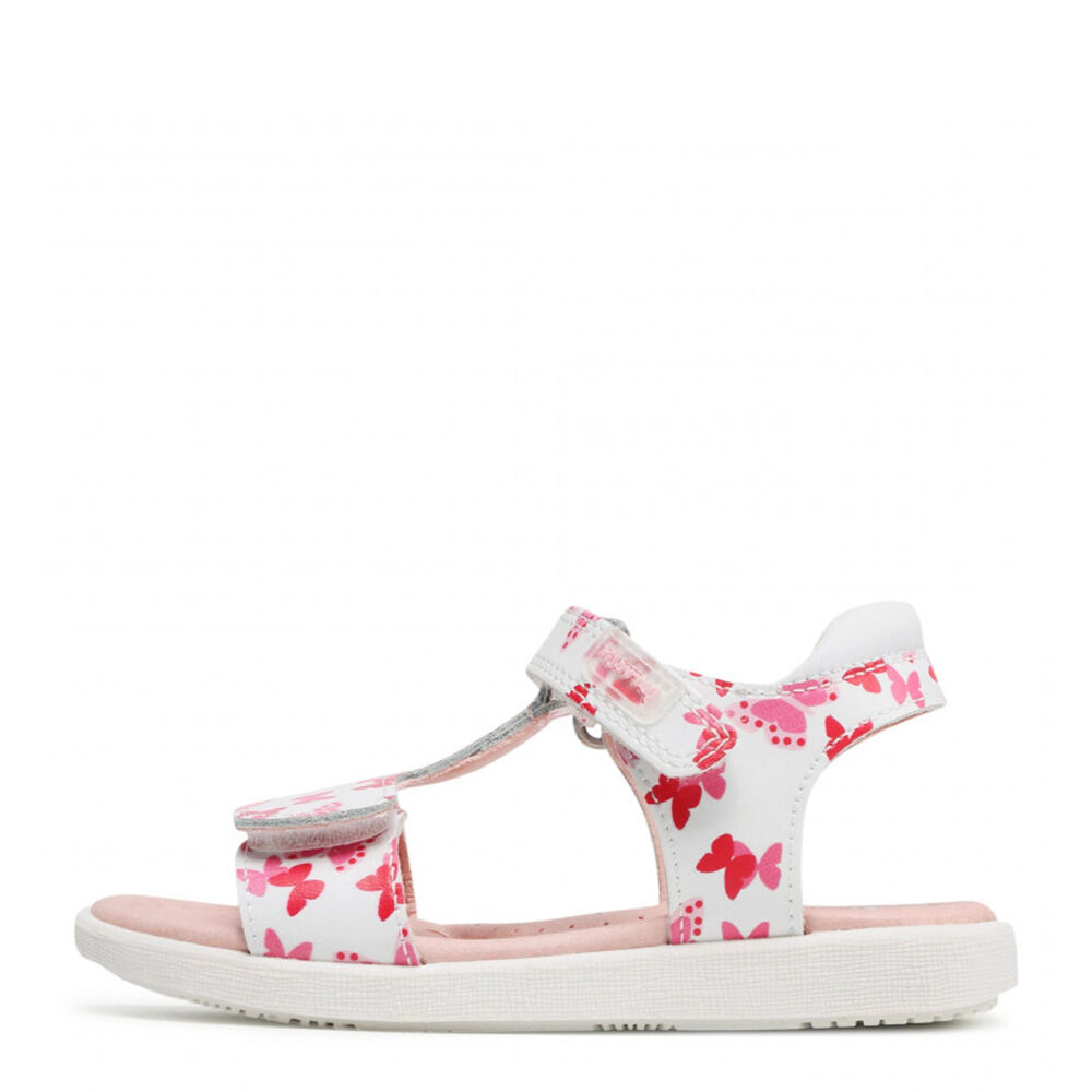 Garvalin 222412-A SANDALIA LAZOS BLANCO Y MARIPOSAS (NAPA Y ESTAMPADO)