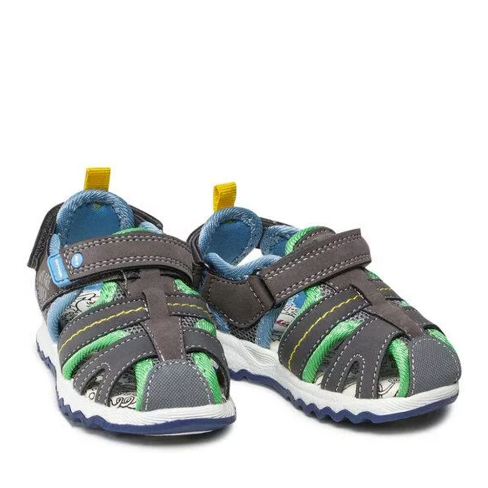 Garvalin 222805-B SANDALIA CERRADA GRIS Y AZUL ELECTRICO (MAT)