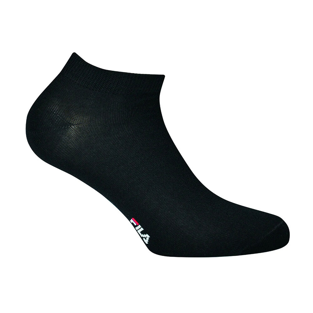 FILA F1709-200 BLACK INVISIBLE SOCKS "FILA"MERCERIZED COTTON 3 PAIRS PER PACK