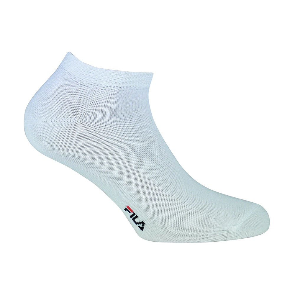 FILA F1709-300 WHITE INVISIBLE SOCKS "FILA"MERCERIZED COTTON 3 PAIRS PER PACK