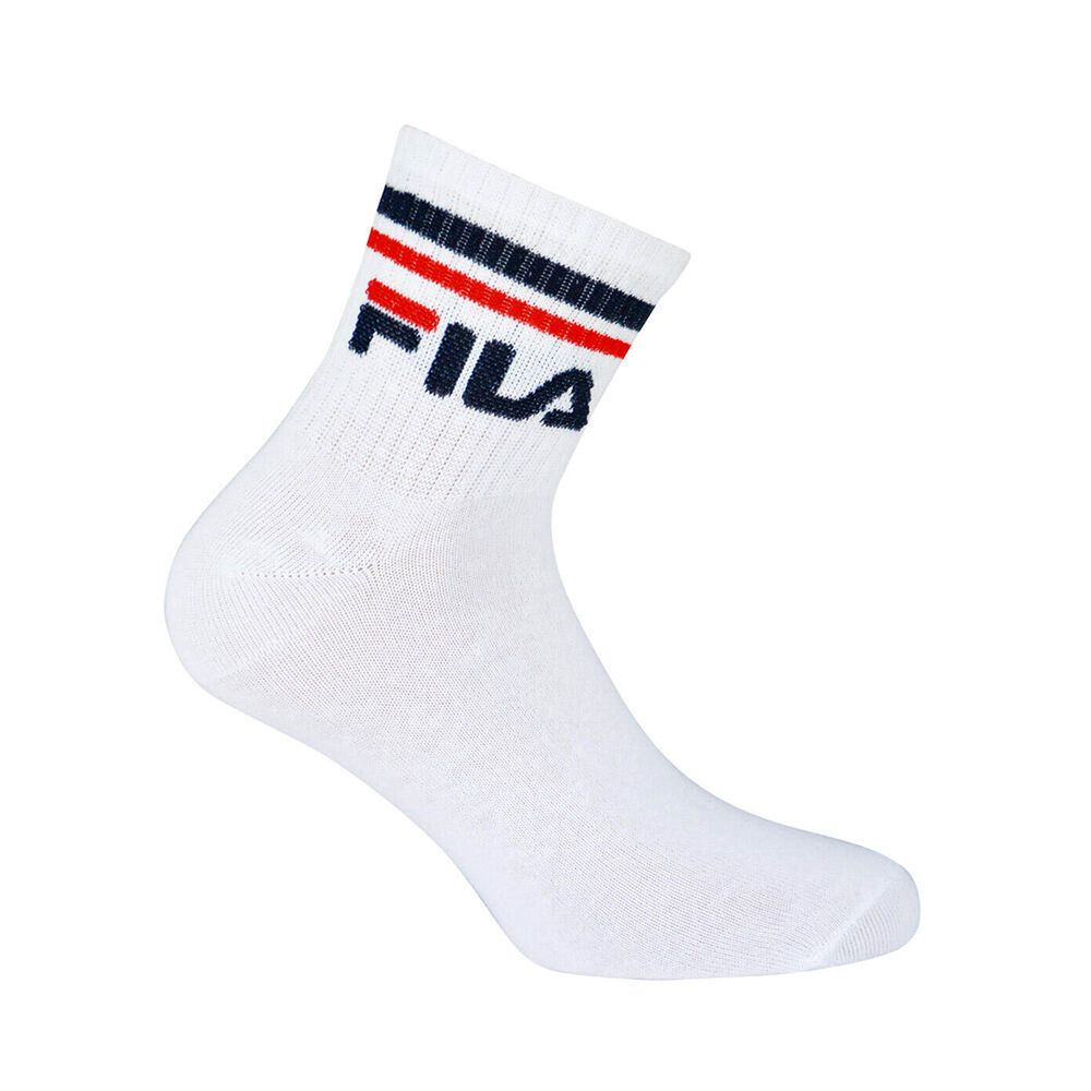 FILA F9398-300 WHITE "FILA" UNISEX QUARТЕR SOCKS 3 PAIRS PER РАСК