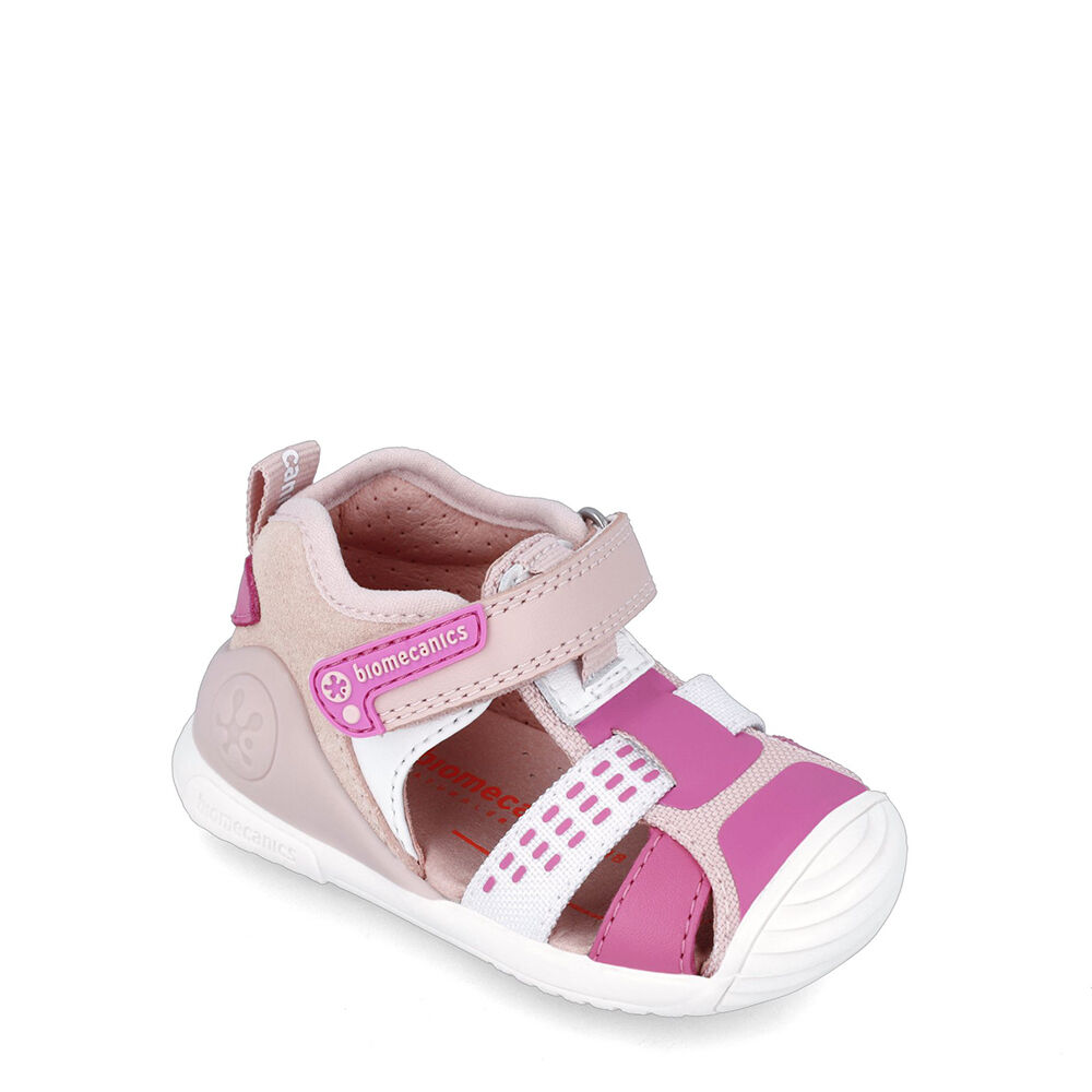 Biomecanics 242155-C SANDALIA SPORT BLANCO Y FUCSIA (REJILLA)