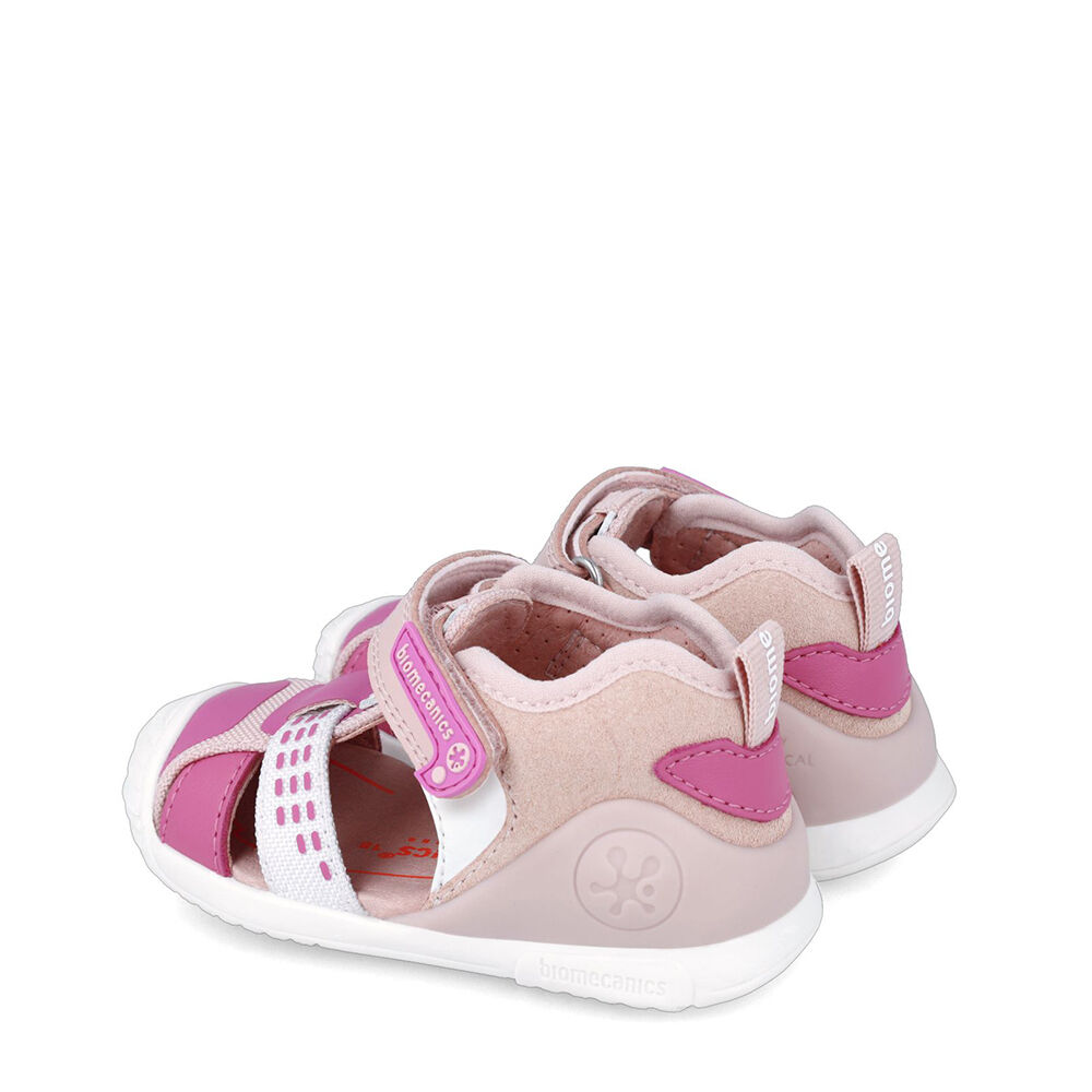 Biomecanics 242155-C SANDALIA SPORT BLANCO Y FUCSIA (REJILLA)