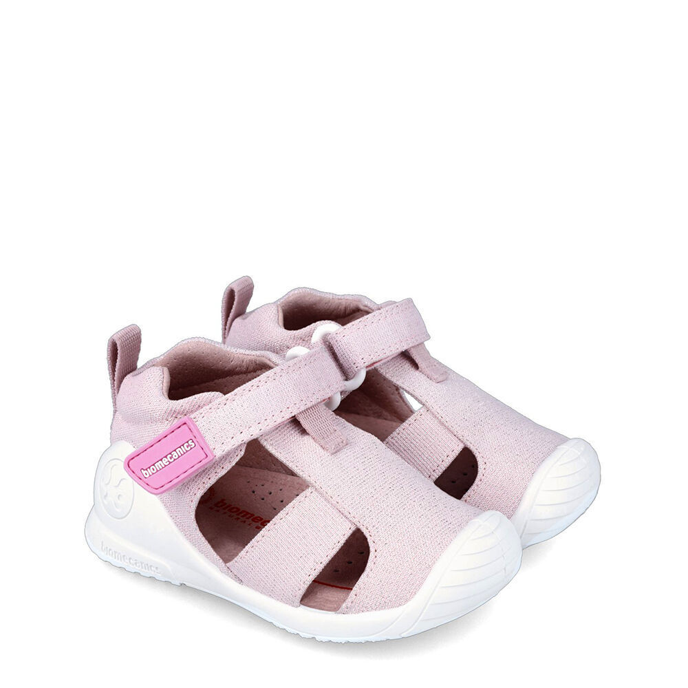 Biomecanics 242189-A SANDALIA METALIZADA ROSA (PIQUE METALIZADO)