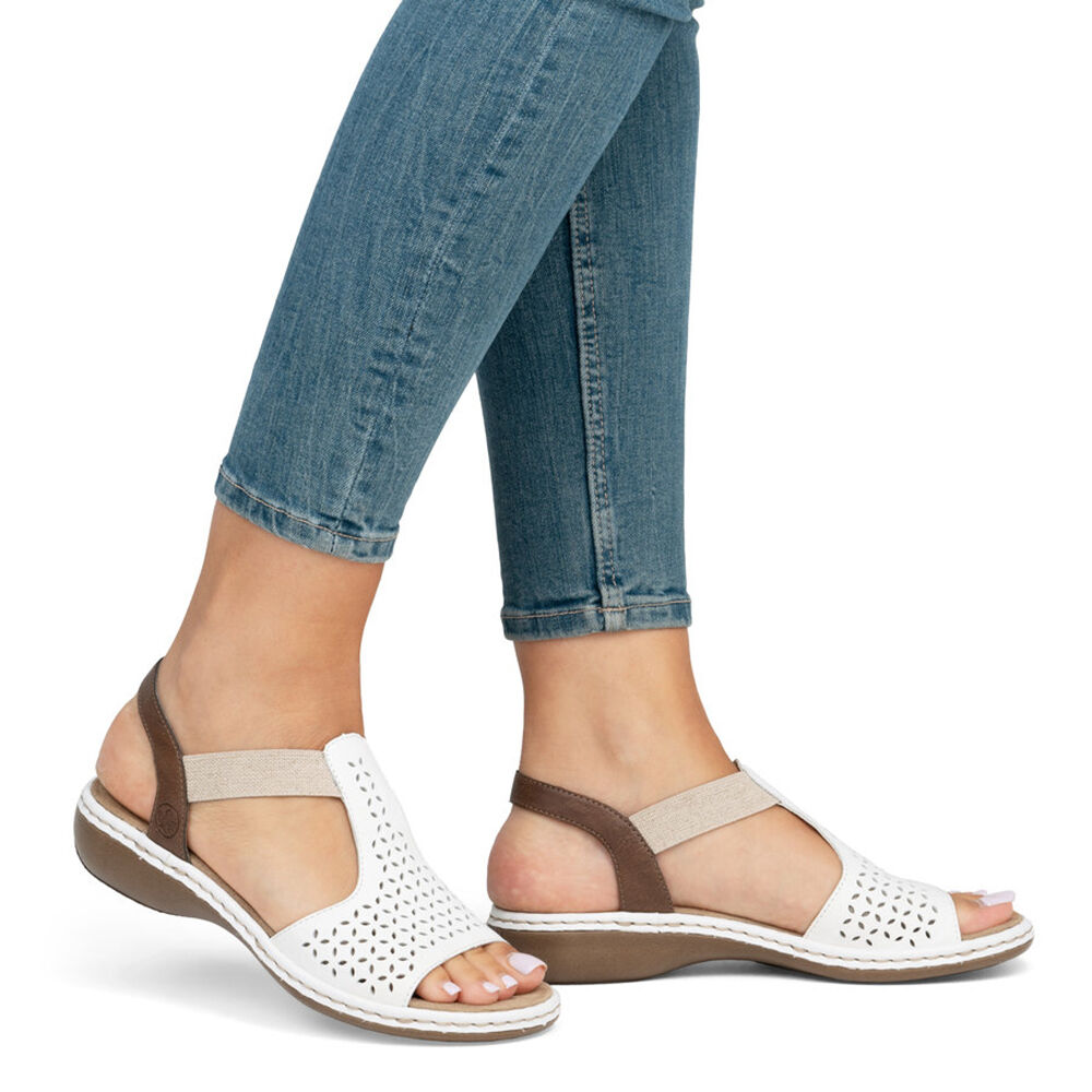 Rieker 65917-80 weiss/chestnut