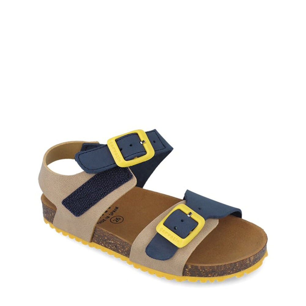 Garvalin 252474-B827 SANDALIA BIO BASICO BEIGE Y AZUL MARINO (MAT)