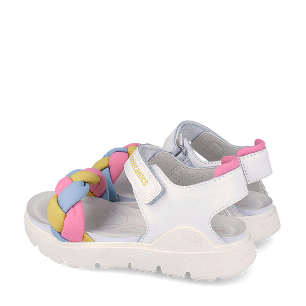 Biomecanics 262220-C310 SANDALIA PALA TRENZA BLANCO Y MULTICOLOR (NAPA)
