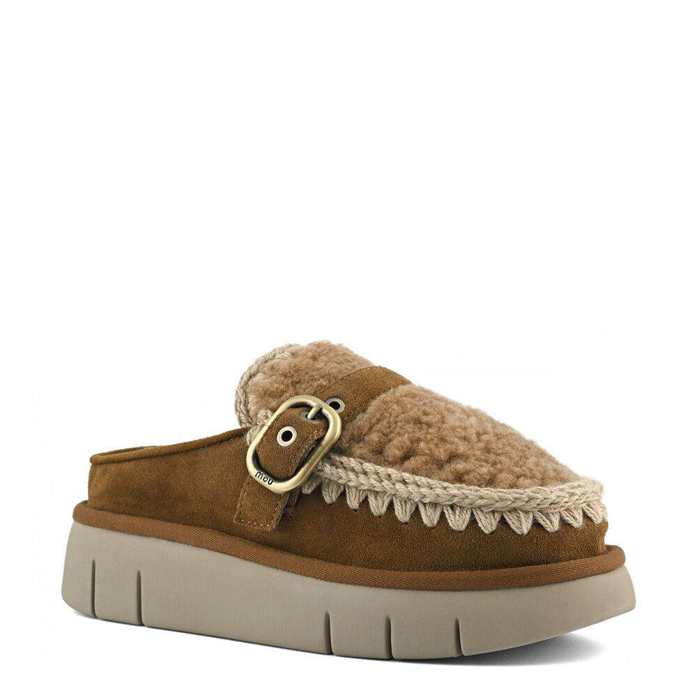 MOU MU.FW531028A/COG Bounce clog suede&curly sheeps
