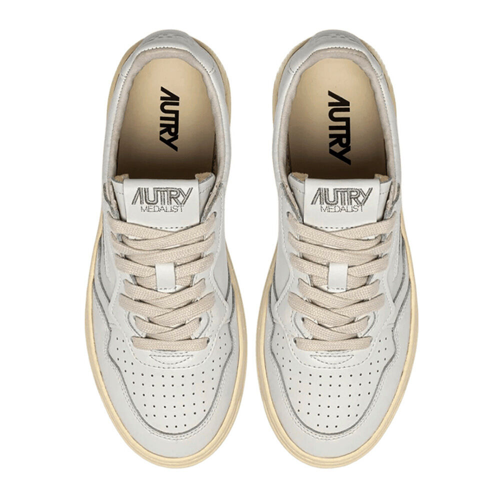 Autry A1UNAULMLL15 MEDALIST LOW MAN LEAT/LEAT WHT/WHT