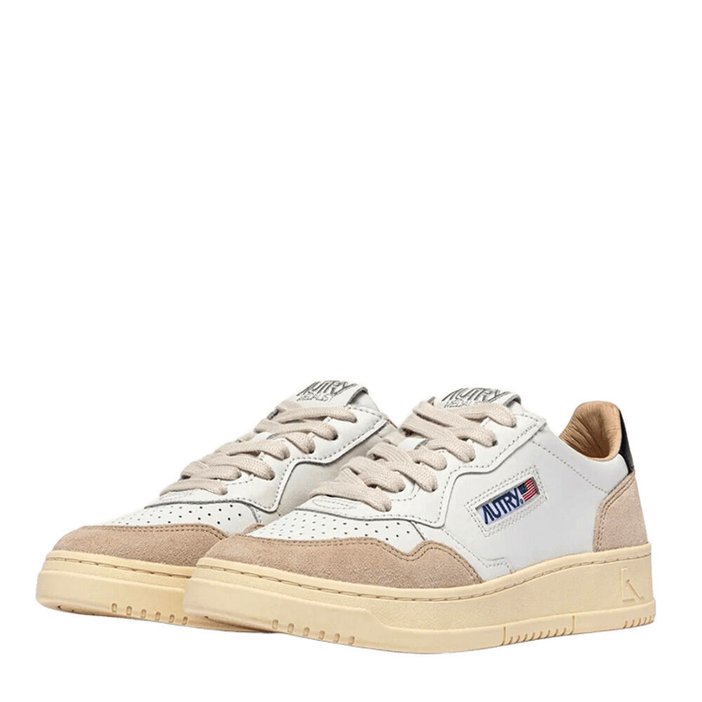 Autry A1UNAULMLS28 MEDALIST LOW MAN LEAT/SUEDE WHT/BLUE