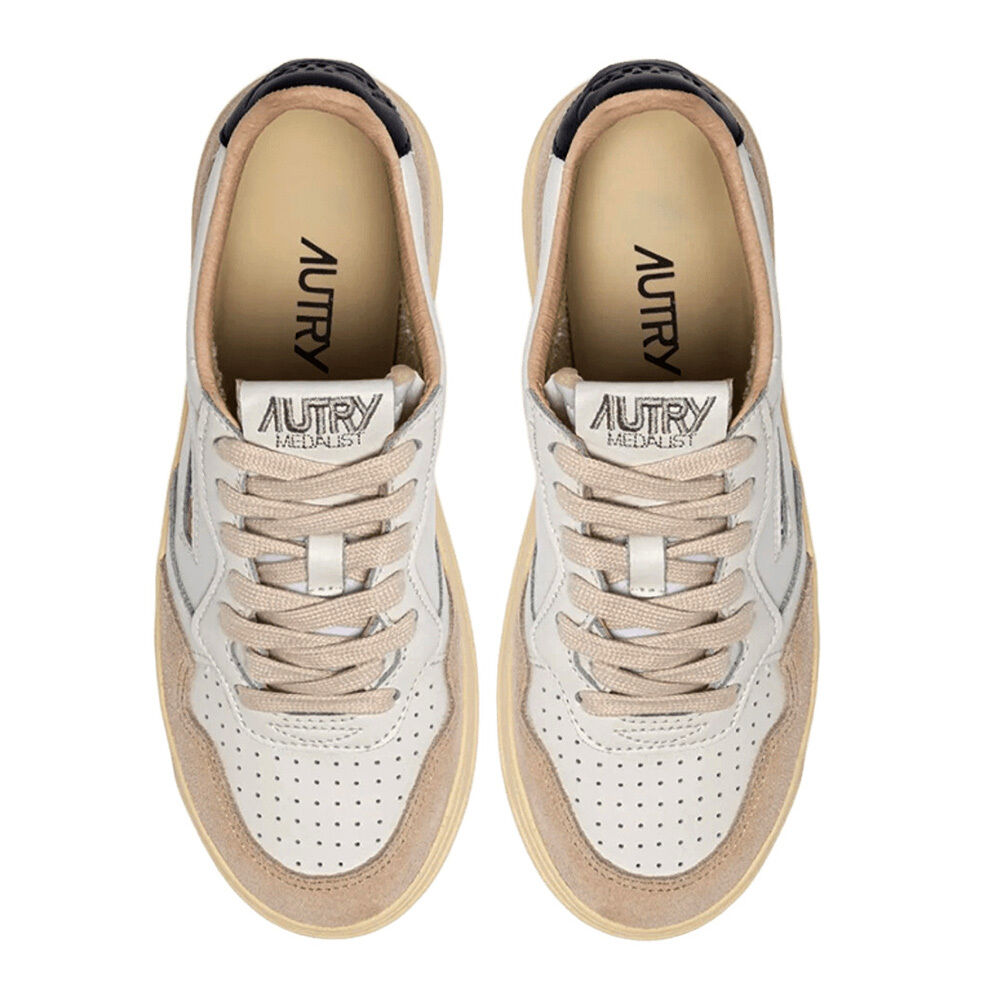 Autry A1UNAULMLS28 MEDALIST LOW MAN LEAT/SUEDE WHT/BLUE