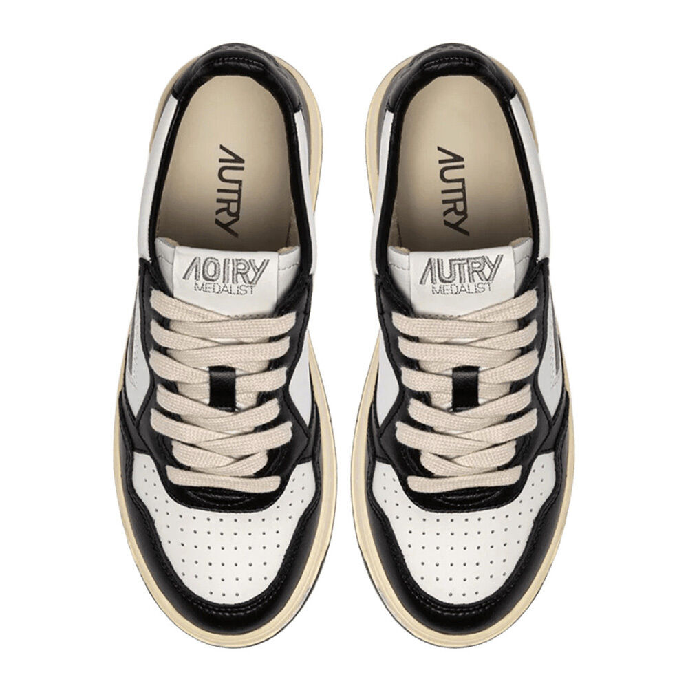 Autry A1UNAULMWB01 MEDALIST LOW MAN LEAT/LEAT WHT/BLK