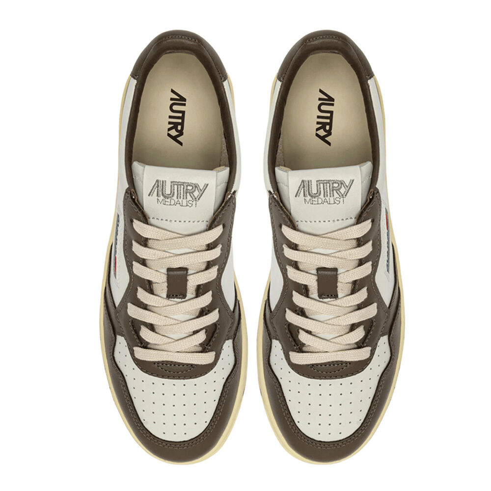 Autry A1UNAULMWB68 MEDALIST LOW MAN LEAT/LEAT WHT/CHOCO