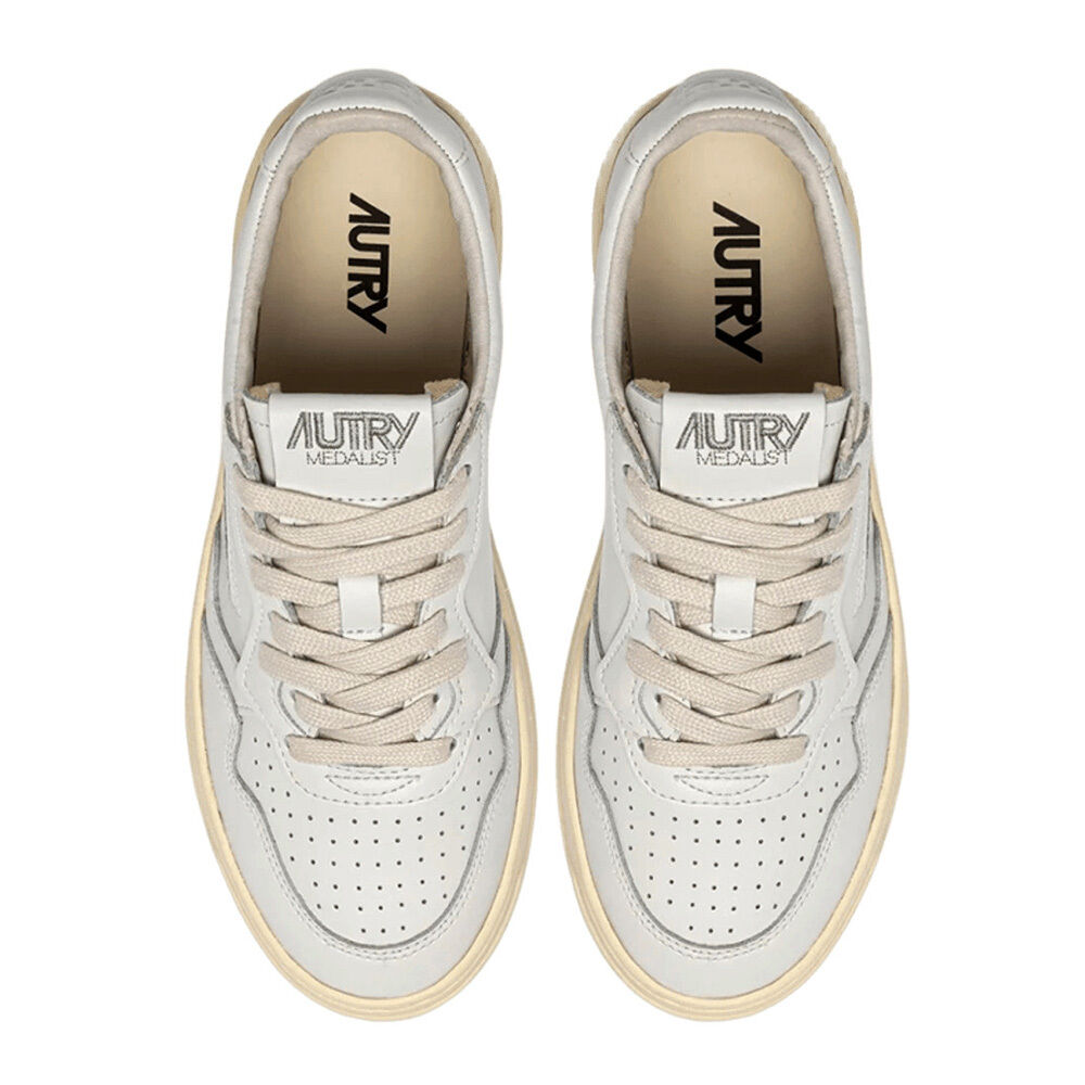 Autry A1UNAULWLL15 MEDALIST LOW WOM LEAT/LEAT WHT/WHT