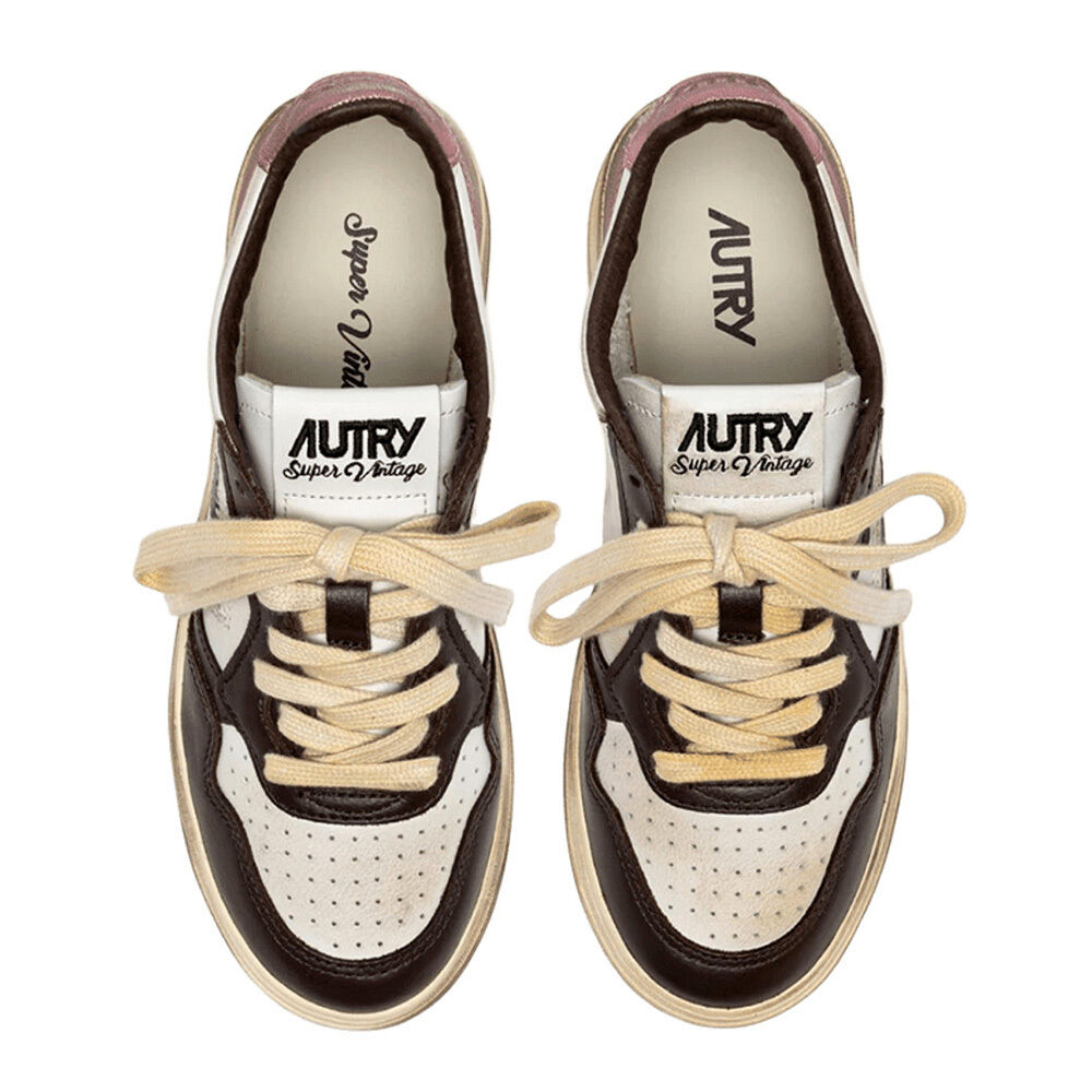 Autry A1UNAVLWSV62 SUP VINT LOW WOM LEAT/LEAT WHT/HOTFUD/PEO