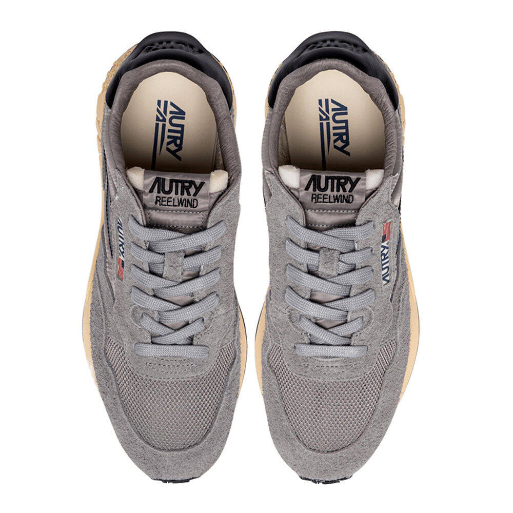 Autry A1UNWWLMUT53 REELWIND LOW MAN SUEDE/NET PLUMBEO/BLK
