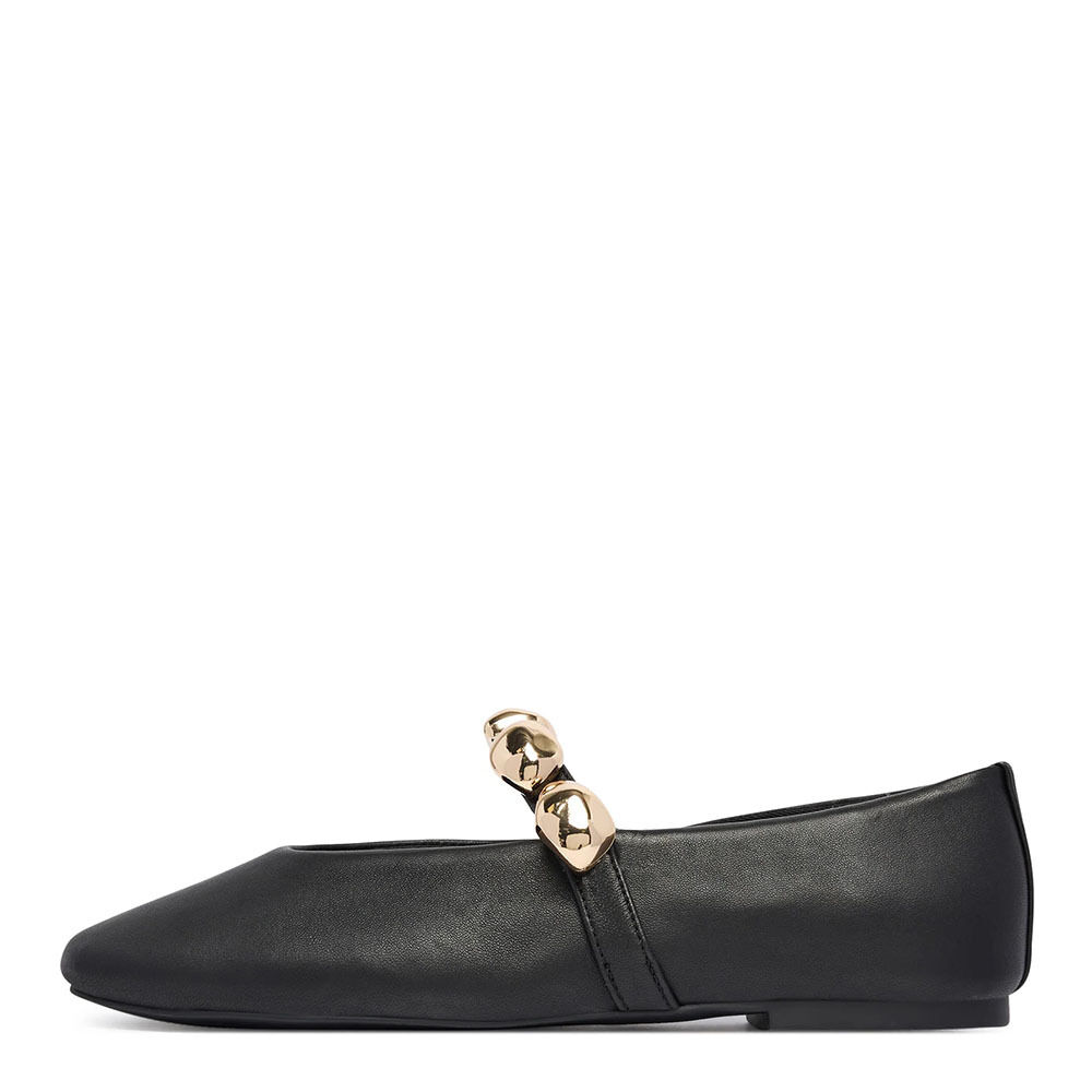 Steve Madden 11005437-BLACK LEATHER Poppin